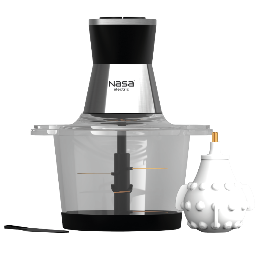 خردکن ناسا الکتریک NS-1934 با ظرف شیشه‌ای و تیغه استیل