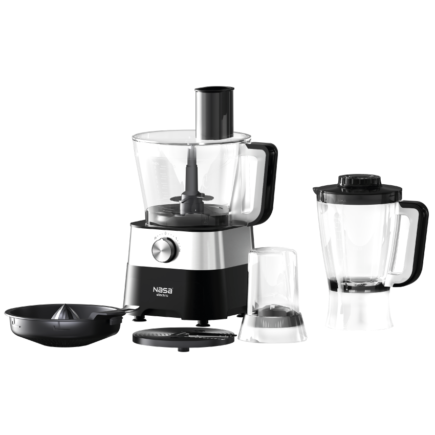 غذاساز چندکاره ناسا الکتریک مدل NS-626 مشکی با پارچ مخلوط کن و آسیاب