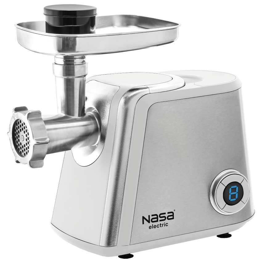 چرخ گوشت ناسا الکتریک NS-313 نقره‌ای نمای سه‌رخ