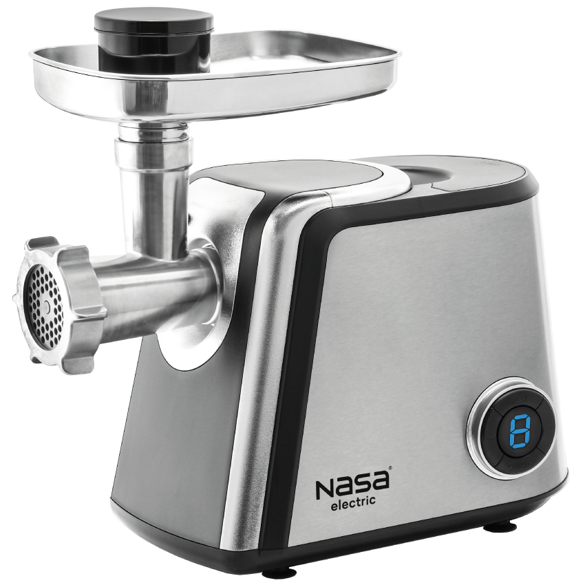 چرخ گوشت ناسا الکتریک NS-313 نقره‌ای نمای جانبی