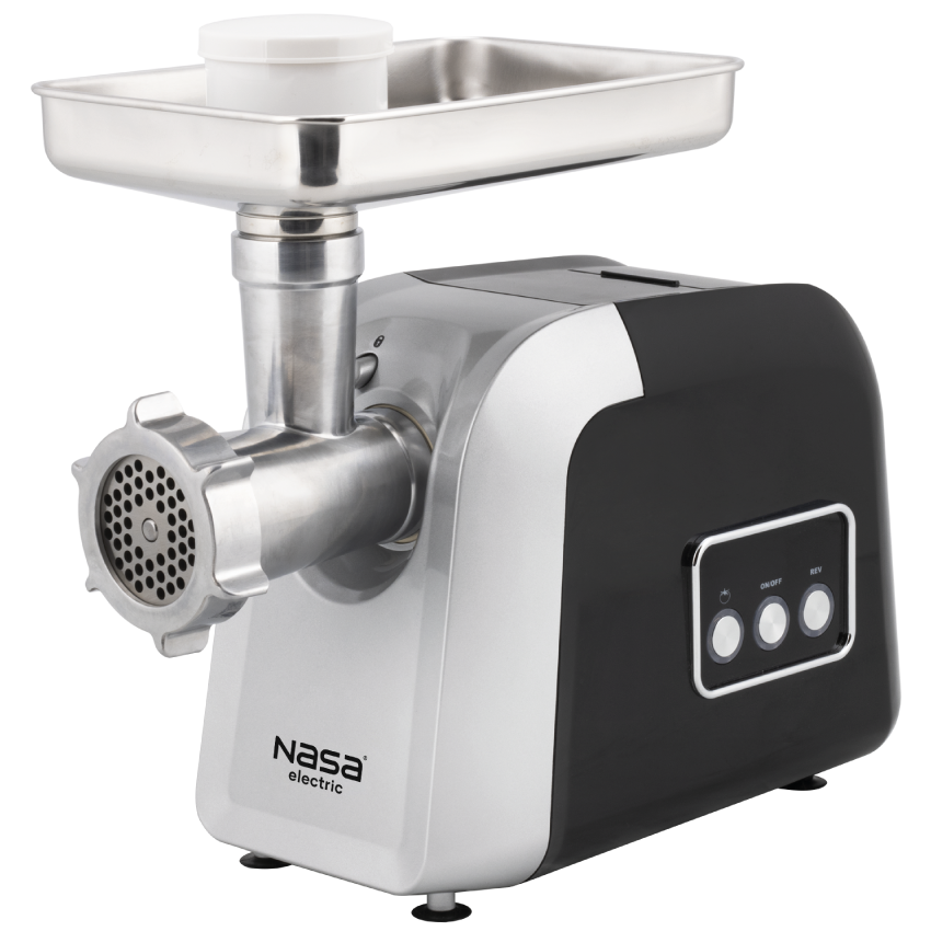 چرخ گوشت ناسا الکتریک NS-317 نقره‌ای و مشکی نمای روبرو