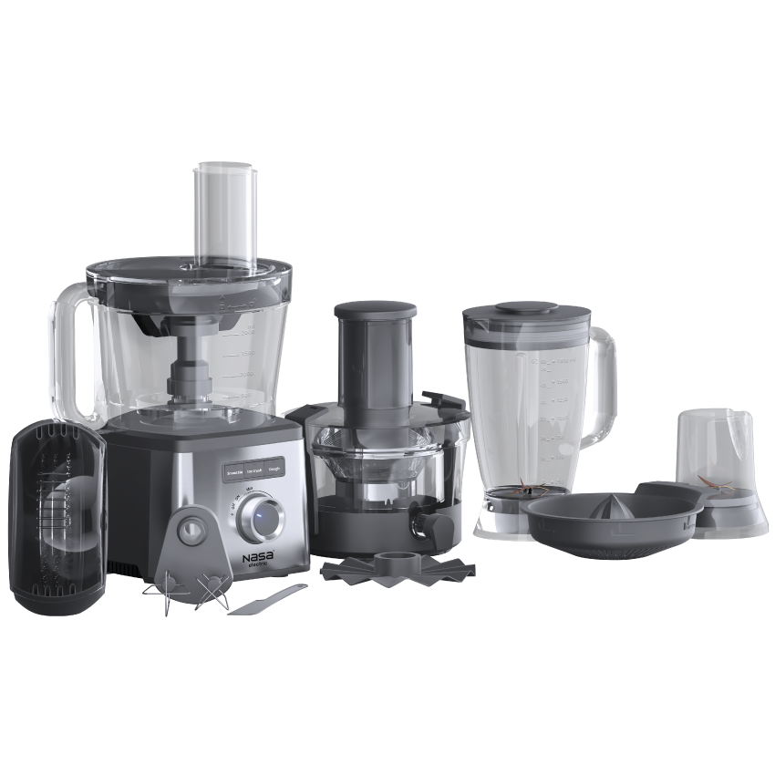 پارچ مخلوط کن شیشه ای و ظرف آسیاب غذاساز ناسا الکتریک مدل NS-628