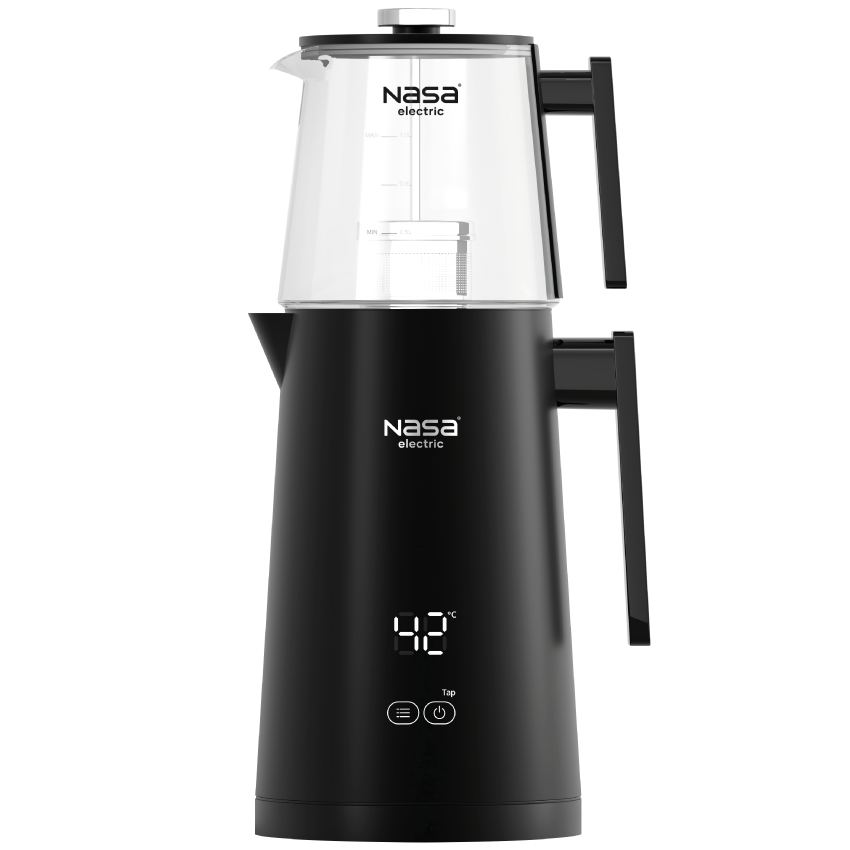 چای ساز ناسا الکتریک مدل NS-527 رنگ مشکی نمای روبرو
