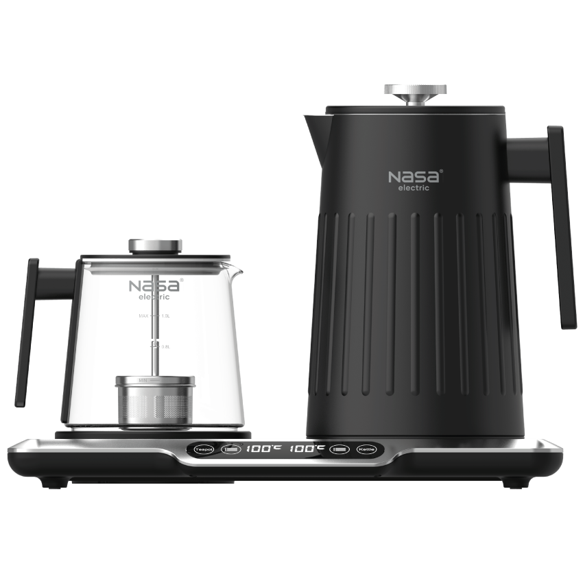 چای ساز ناسا الکتریک مدل NS-520 مشکی نمای روبرو