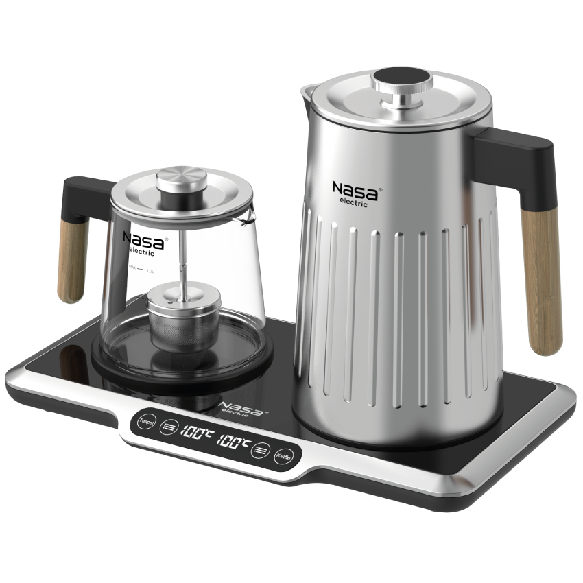 چای ساز ناسا الکتریک مدل NS-521 استیل نمای زاویه دار