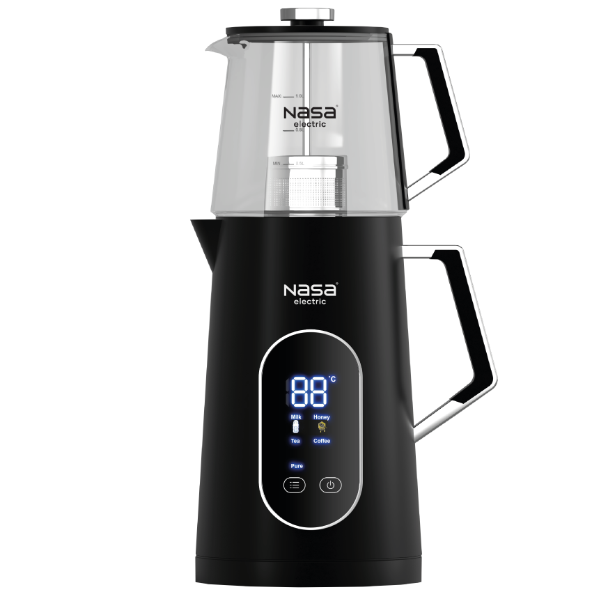 چای ساز ناسا الکتریک مدل NS-526 رنگ مشکی نمای روبرو
