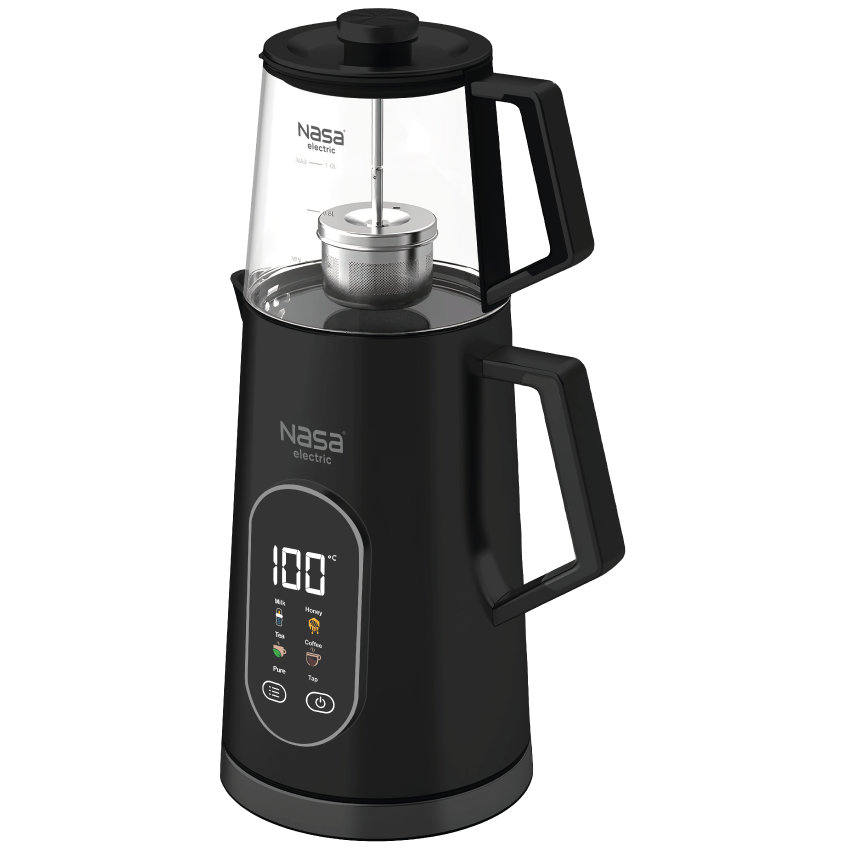 چای ساز ناسا الکتریک مدل NS-526 رنگ مشکی نمای بغل
